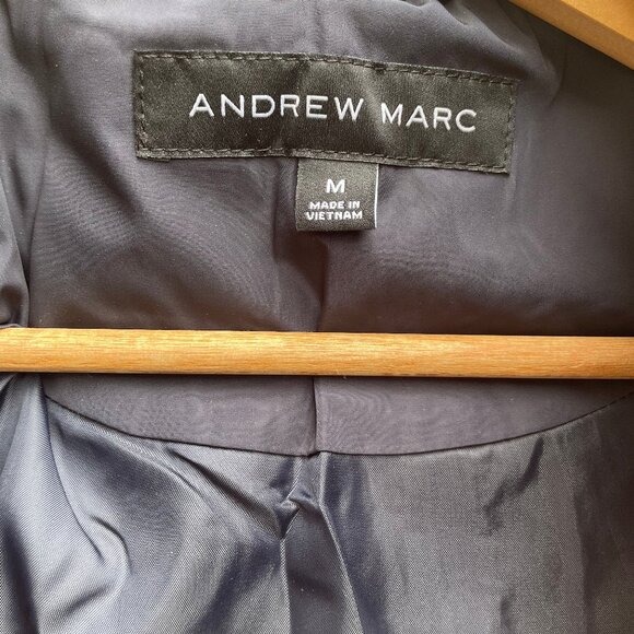 Andrew Marc Sorona Aura Parks Womans Size Medium Navy/Black - Picture 3 of 6